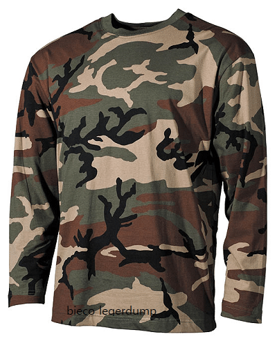 T Shirt Leger Lange Mouw Usa Long Sleeve Woodland